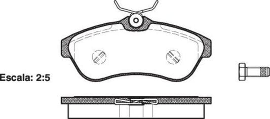 FRONT DISC BRAKE PADS - CITROEN PEUGEOT RENAULT C2 , C3 02- 088000