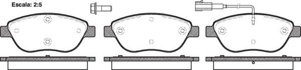 Remsa FDB1467 E FRONT DISC BRAKE PADS - FIAT PUNTO,500 05-