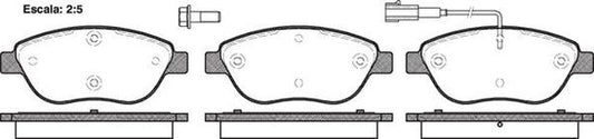 Remsa FDB1467 E FRONT DISC BRAKE PADS - FIAT PUNTO,500 05-