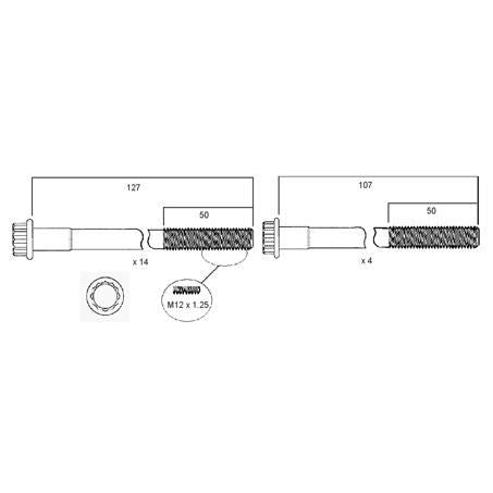 PERMASEAL Cylinder Head Bolt Set HBS011