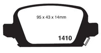 Remsa DB1472 E REAR DISC BRAKE PADS - HOLDEN BARINA 01-05