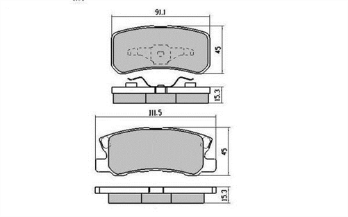 REAR DISC BRAKE PADS - MITSUBISHI PAJERO 00- DB1464CP