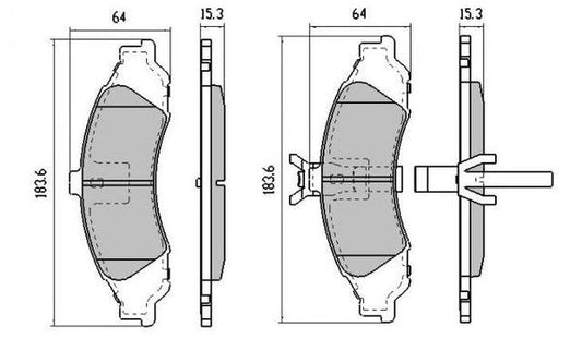 DB1331 E FRONT DISC BRAKE PADS - HOLDEN COMM VT-VZ  97 - 06 079300