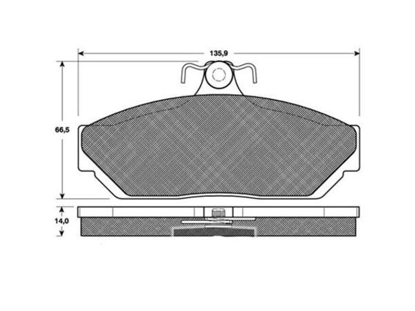 Remsa DB1023 E FRONT DISC BRAKE PADS - HOLDEN HX, HZ (GIRLOCK ) 76-