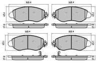 Remsa FRONT DISC BRAKE PADS - FORD TRANSIT RWD 16"" wheel 01-06 DB1436 E