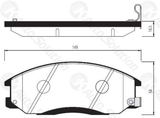 DB1745 E FRONT DISC BRAKE PADS - HYUNDAI SANTA FE SM 01-06 077122