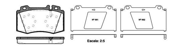 Remsa FRONT DISC BRAKE PADS - MERCEDES BENZ M CLASS 99-