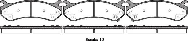 Remsa 7653 E FRONT DISC BRAKE PADS - CHEVROLET SILVERADO  99-02