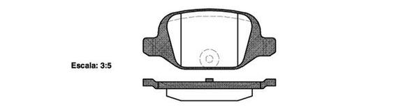 Remsa REAR DISC BRAKE PADS - FIAT 500      08-
