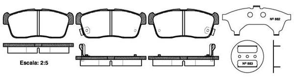 Remsa FRONT DISC BRAKE PADS SUZUKI IGNIS 00-05 DB1674 E