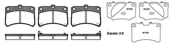 Remsa DB1413 E FRONT DISC BRAKE PADS - DAIHATSU MIRA  99-