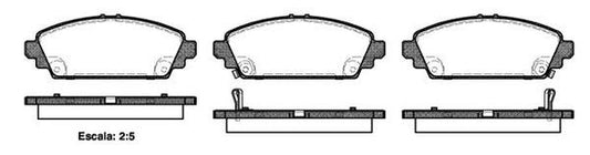 FRONT DISC BRAKE PADS - HONDA ACCORD,CIVIC 98- 070002