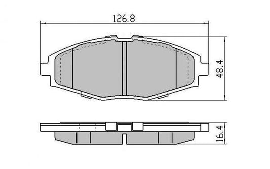 FRONT DISC BRAKE PADS - DAEWOO LANOS , MATIZ 069600