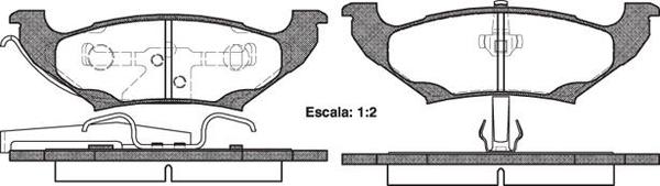Remsa REAR DISC BRAKE PADS - CHRYSLER VOYAGER  98-