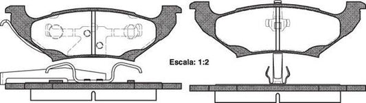 Remsa REAR DISC BRAKE PADS - CHRYSLER VOYAGER  98-