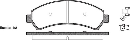 FRONT DISC BRAKE PADS - CHEVROLET BLAZER  98-03 7593 E 068800