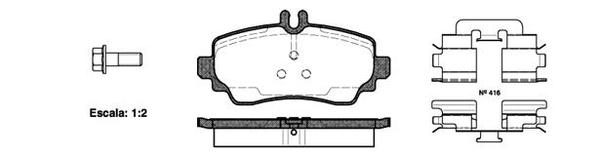 Remsa FRONT DISC BRAKE PADS - MERCEDES BENZ A CLASS W168 97-04