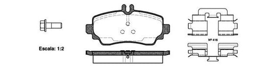 FRONT DISC BRAKE PADS - MERCEDES BENZ A CLASS W168 97-04 065000