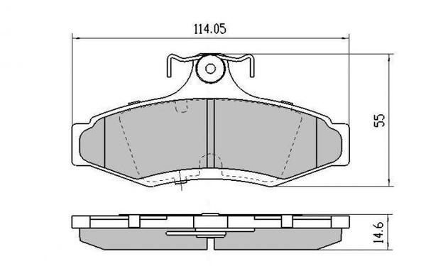 Remsa DB1204 E REAR DISC BRAKE PADS - MITSUBISHI MAGNA 91-03