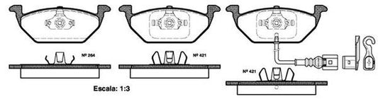 FRONT DISC BRAKE PADS - AUDI / VW A2,A3 02- 063341