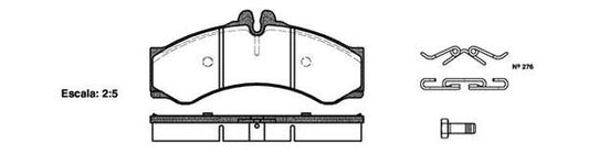 Remsa FRONT DISC BRAKE PADS - MERCEDES BENZ SPRINTER F 96- DB1969 E