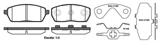 AD9017 E FRONT DISC BRAKE PADS - SUZUKI CARRY  90- 059300