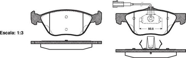 Remsa FRONT DISC BRAKE PADS - ALFA 166 2.0i 16v TS  98-