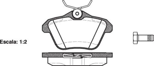 Remsa REAR DISC BRAKE PADS - ALFA 156 166  98- FDB995 E