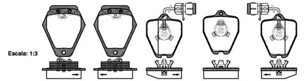 Remsa FDB985 E FRONT DISC BRAKE PADS - AUDI / VW A6,A8 94-02