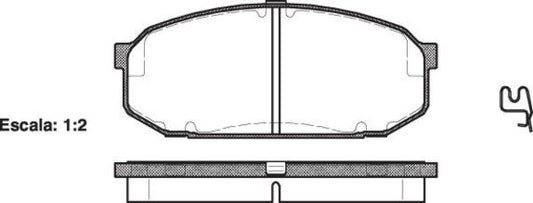 DB1287 E FRONT DISC BRAKE PADS - MAZDA LANTIS CBAEP 93-97 050402