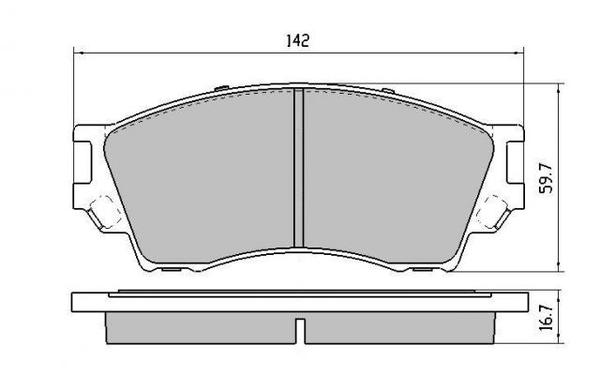 Remsa DB1326 E FRONT DISC BRAKE PADS - MAZDA B SERIES  4X4 96-02