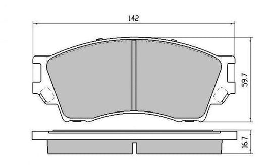 DB1326 E FRONT DISC BRAKE PADS - MAZDA B SERIES  4X4 96-02 049100