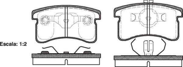 Remsa DB1303 E FRONT DISC BRAKE PADS - DAIHATSU MIRA / MOVE