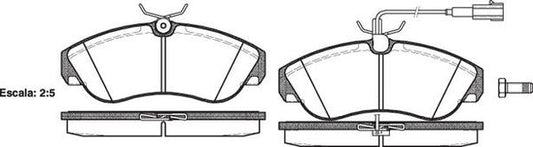 FRONT DISC BRAKE PADS - FIAT DUCATO 18  99-02 048711