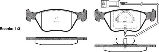 FRONT DISC BRAKE PADS - FORD MONDEO 2.5L  93-00 043702