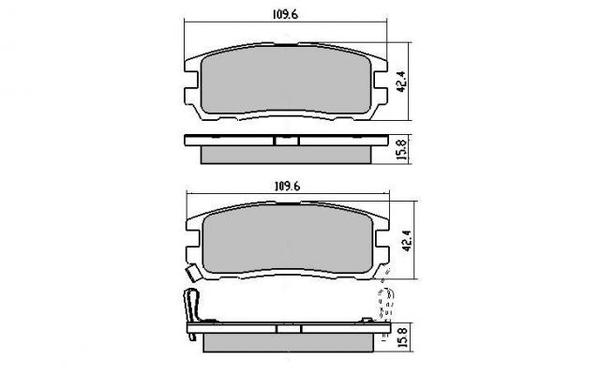 Remsa DB1280 E REAR DISC BRAKE PADS - ISUZU TROOPER 92-95