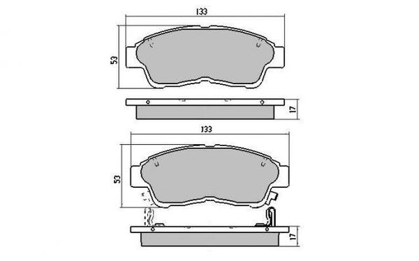 Remsa FRONT DISC BRAKE PADS - TOYOTA CAMRY SXV20 98-02 DB1267 E