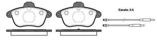 Remsa FDB742 E FRONT DISC BRAKE PADS - CITROEN PEUGEOT RENAULT 406,CLIO