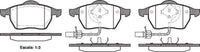 Remsa FRONT DISC BRAKE PADS - AUDI / VW A4 , PASSAT 96-