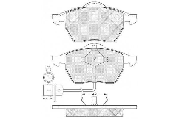 Remsa DB1404 E FRONT DISC BRAKE PADS - AUDI / VW A4 96-99 (ATE)