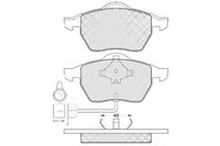Remsa DB1404 E FRONT DISC BRAKE PADS - AUDI / VW A4 96-99 (ATE)