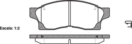 FRONT DISC BRAKE PADS - TOYOTA MR2 89-00 DB1227 E 037700