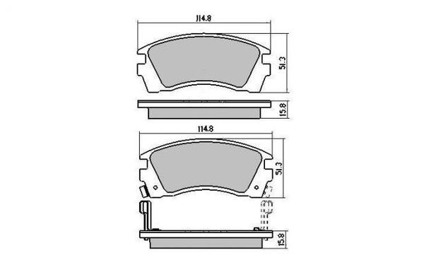 Remsa DB1216 E FRONT DISC BRAKE PADS - NISSAN PULSAR N14 91-95
