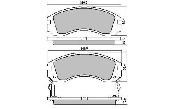 Remsa FRONT DISC BRAKE PADS - MITSUBISHI PAJERO 91-00 DB1223 E