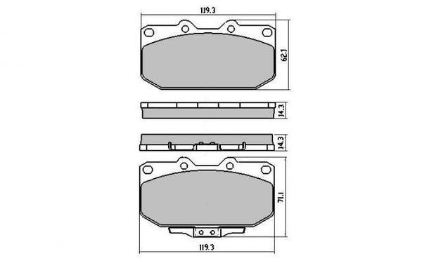 Remsa FRONT DISC BRAKE PADS - NISSAN 300ZX 86-95 DB1170 E