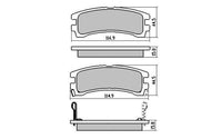 Remsa REAR DISC BRAKE PADS - NISSAN PATHFINDER 86-95 DB1175 E