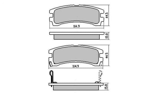 REAR DISC BRAKE PADS - NISSAN PATHFINDER 86-95 DB1175 E 034702