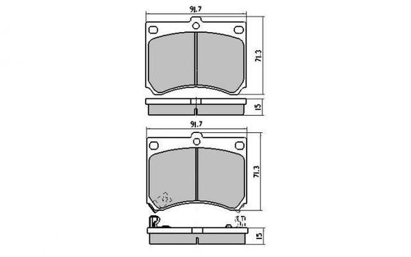 Remsa FRONT DISC BRAKE PADS - FORD / MAZDA LASER/323 BG , BJ DB1177 E
