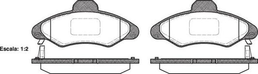 Remsa FDB1276 E FRONT DISC BRAKE PADS - FORD ESCORT 92-99