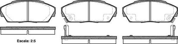 Remsa DB1133 E FRONT DISC BRAKE PADS - HONDA ACCORD CA5,6 87-89